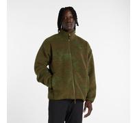New Balance Herren High Pile Printed Jacket in Braun, Poly Fleece, Größe S