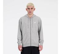 New Balance Stacked Logo French Terry Full Zip Hoodie Athletic GreyAg Athletic GreySmall-Medium