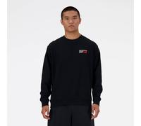 NEW BALANCE Herren Kapuzensweat Athletics Premium Logo Crew (MT41547) M BLACK (MT41547BK)