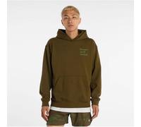 NEW BALANCE Herren Kapuzensweat Athletics Runners Arent Normal Hoodie (MT53918) L WOODLAND (MT53918WDL)
