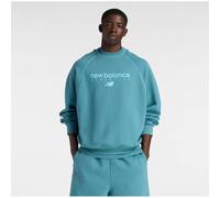 NEW BALANCE Herren Kapuzensweat Trackside Fleece Crew (MT61U4JO) L BIG TEAL (MT61U4JOAAZ)