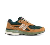 New Balance Herren Made in USA 990v3 in Braun/Grün, Leder, Größe 37.5