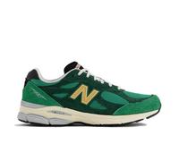 New Balance Herren MADE in USA 990v3 in Grün/Gelb, Leder, Größe 44.5