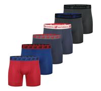 New Balance Herren Men's Premium Performance Boxer Brief Retroshorts, Tm NVY/Rot/Grau/Tm Roy, X-Large