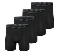 New Balance Herren No Fly Performance-Boxershorts, Atmungsaktiv, Leicht, Feuchtigkeitsableitend, 4 Stück Retroshorts, Schwarz/Schwarz/Schwarz/Schwarz, XX-Large (4er Pack)