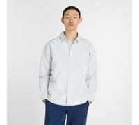 New Balance Herren Oxford Shirt in Blau, Polywoven, Größe L