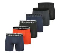New Balance Herren Premium-Performance-Boxershorts Retroshorts, Blk/NVY/Orng/Blk/NVY/Arct, Large