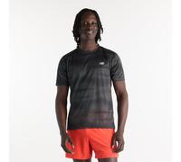 New Balance Herren RC Essential Printed T-Shirt in Schwarz/Grau, Poly-Strick, Größe XL