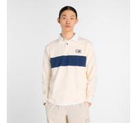 New Balance Herren Rugby Shirt in Beige, Baumwolljersey, Größe XS
