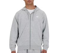 New Balance Sport Essentials French Terry Logo Full Zip Kapuzenjacke grau - M