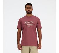 New Balance Herren Sport Essentials Slogan T-Shirt in Rot, Baumwolle, Größe S