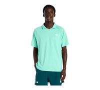 New Balance Herren Tournament Polo in Grün/Weiß, Poly-Strick, Größe M