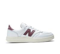 New Balance Herren T500 in Weiß/Rot, Leder, Größe 41.5