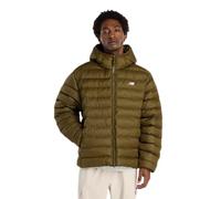 New Balance Herren Sport Essentials Hooded Puffer Jacket in Braun, Polywoven, Größe L