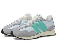 New Balance Kids 574 New-b V2 Familiar Ground Klett-Sneaker, Aluminiumgrau/Cyber-Jade, 4 Big Kid