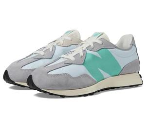 New Balance Kids 574 New-b V2 Familiar Ground Klett-Sneaker, Aluminiumgrau/Cyber-Jade, 6 Big Kid