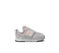 New Balance NEW_B 574 Hook & Loop Baby Sneaker hellgrau/rosa - 24
