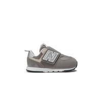 New Balance Kinder 574 NEW-B Hook & Loop in Grau/Weiß, Synthetik, Größe 27.5