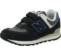 New Balance Kinder 574 HOOK & LOOP in Schwarz/Blau, Leder, Größe 34.5