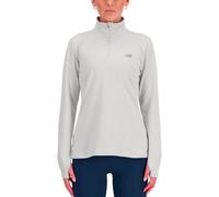 New Balance - Langarm Traillauf T-Shirt - Sport Essentials Space Dye Quarter Zip W Ash Heather für Damen - Größe S - Grau Grau S