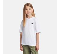 New Balance Mädchen Small Logo Jersey T-Shirt in Weiß, Baumwolljersey, Größe 9-10 jahre