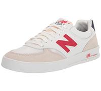 New Balance Men's 300 V3 Court Sneaker, White/Red, 8