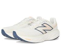 New Balance Men's Fresh Foam X 1080 V14 Running Shoe, Sea Salt/Vintage Indigo/Hot Mango, 44.5 EU