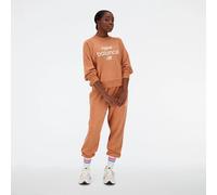 New Balance NB Essentials Graphic Crew Fleece Damen Kapuzensweater, braun M