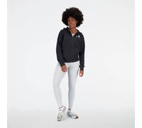New Balance Black Damen XS New Balance Essentials Stacked Logo Zip Hoodie