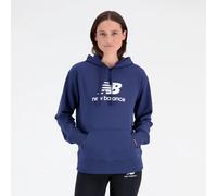 New Balance NB Essentials Stacked Logo Hoodie Damen Kapuzensweater, blau L