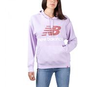 New Balance Purple / Red Damen XS New Balance Essentials Stacked Logo Oversize Hoodie