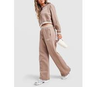 New Balance Ribbed Wide Leg Jogginghose - Damen, Braun S