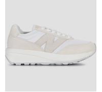 New Balance Unisex 370 in Weiß/Beige, Wildleder/Mesh, Größe 37