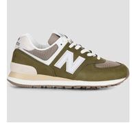 Sneaker NEW BALANCE "574", Damen, Gr. 37, calcium, Leder, Synthetik, Textil, Schuhe Sneaker, mit Gummilaufsohle (29665357-37) calcium