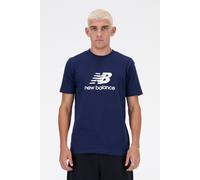 New Balance T-Shirt Stacked Logo marineblau Größe M