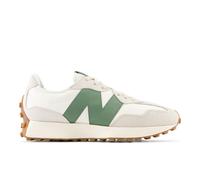 New Balance Unisex 327 in Grau/Grün, Wildleder/Mesh, Größe 40.5