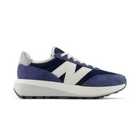 New Balance Unisex 370 in Blau/Weiß, Wildleder/Mesh, Größe 41.5