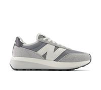 New Balance Unisex 370 in Grau/Weiß, Wildleder/Mesh, Größe 41.5