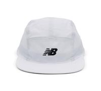 New Balance Unisex '47 5 Panel Run Hat in Weiß/Schwarz, Nylon, Größe OSZ
