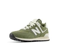 New Balance Unisex-Adult 574 V2 Sneaker, Dark Olivine/Sea Salt, 11 Wide Women/9.5 Men