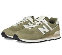 New Balance Unisex-Adult 574 V2 Sneaker, Dark Olivine/Sea Salt, 8.5 Wide Women/7 Men