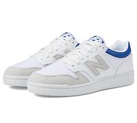 New Balance Unisex-Adult BB480 V1 Court Sneaker, White/Atlantic Blue, 13.5 Wide Women/12 Men