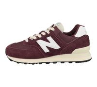 New Balance Unisex-Erwachsene 574 V2 Varsity Suede Sneaker, Classic Crimson/White/Angora, 12 Wide Women/10.5 Men