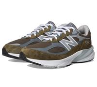 New Balance Unisex-Erwachsene Made in USA 990 V6 Sneaker, Olivfarben/Grau, 9.5 Wide Women/8 Men