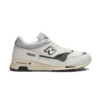 New Balance Unisex Made in UK 1500 - Iconic Influences in Weiß/Grün/Schwarz/Grau, Wildleder/Mesh, Größe 39.5