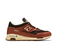 New Balance Unisex Made in UK 1500v1 in Orange/Schwarz/Braun/Gelb, Wildleder/Mesh, Größe 40.5