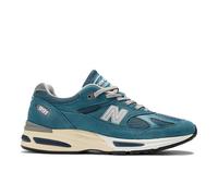 New Balance Unisex Made in UK 991v2 in Blau/Grau/Weiß, Wildleder/Mesh, Größe 43