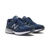 New Balance Unisex Made in USA 990v4 Core in Blau/Weiß/Grau, Leder, Größe 36