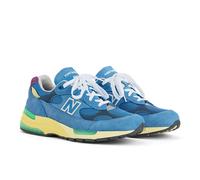New Balance Unisex Made in USA 992 in Blau/Grün/Gelb, Wildleder/Mesh, Größe 40.5