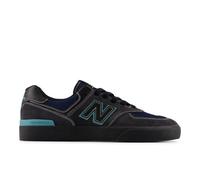 New Balance Unisex NB Numeric 574 Vulc in Schwarz/Grün, Wildleder/Mesh, Größe 45.5